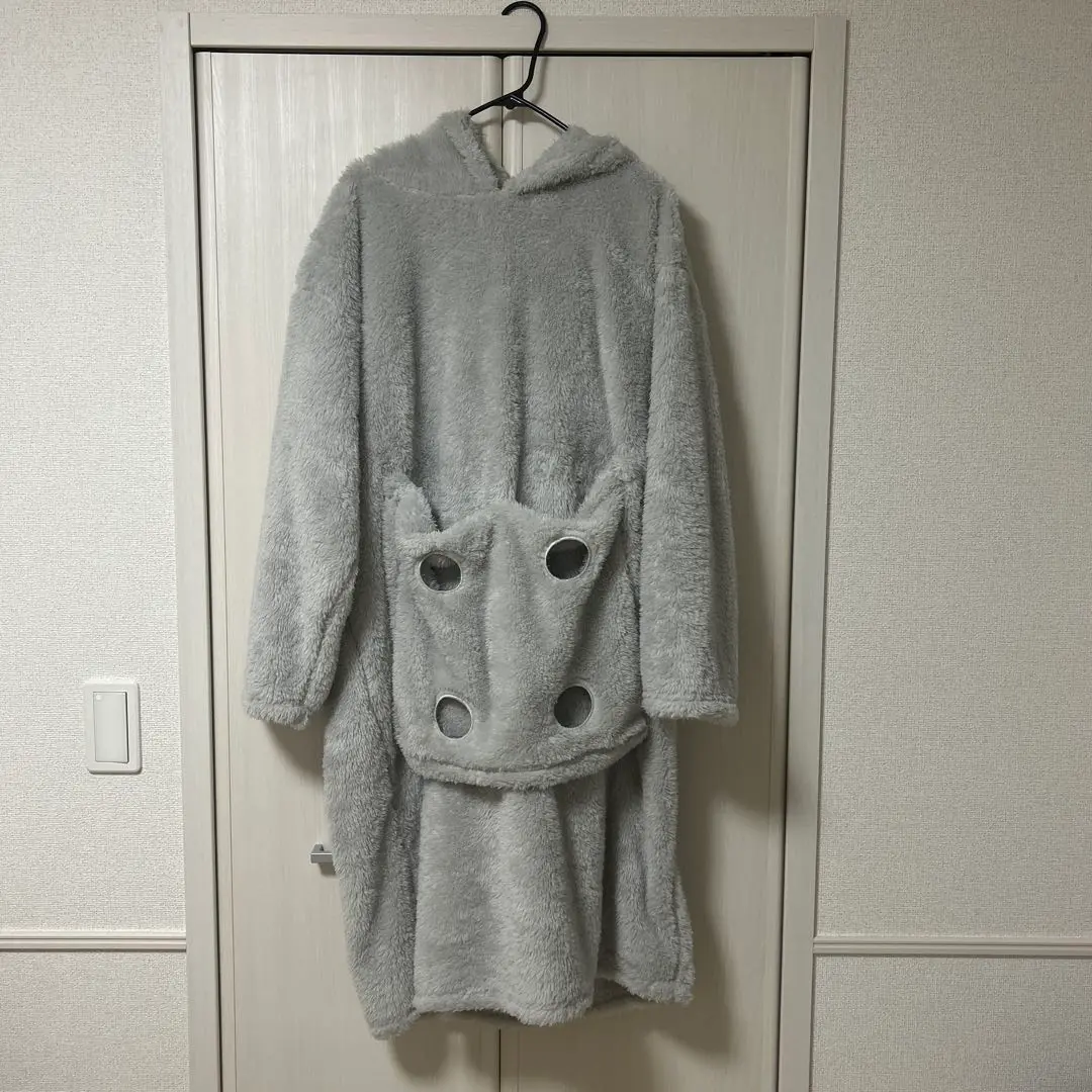 新品未使用着る毛布 にゃんぽけ Nウォーム グレー ニトリ デコホーム