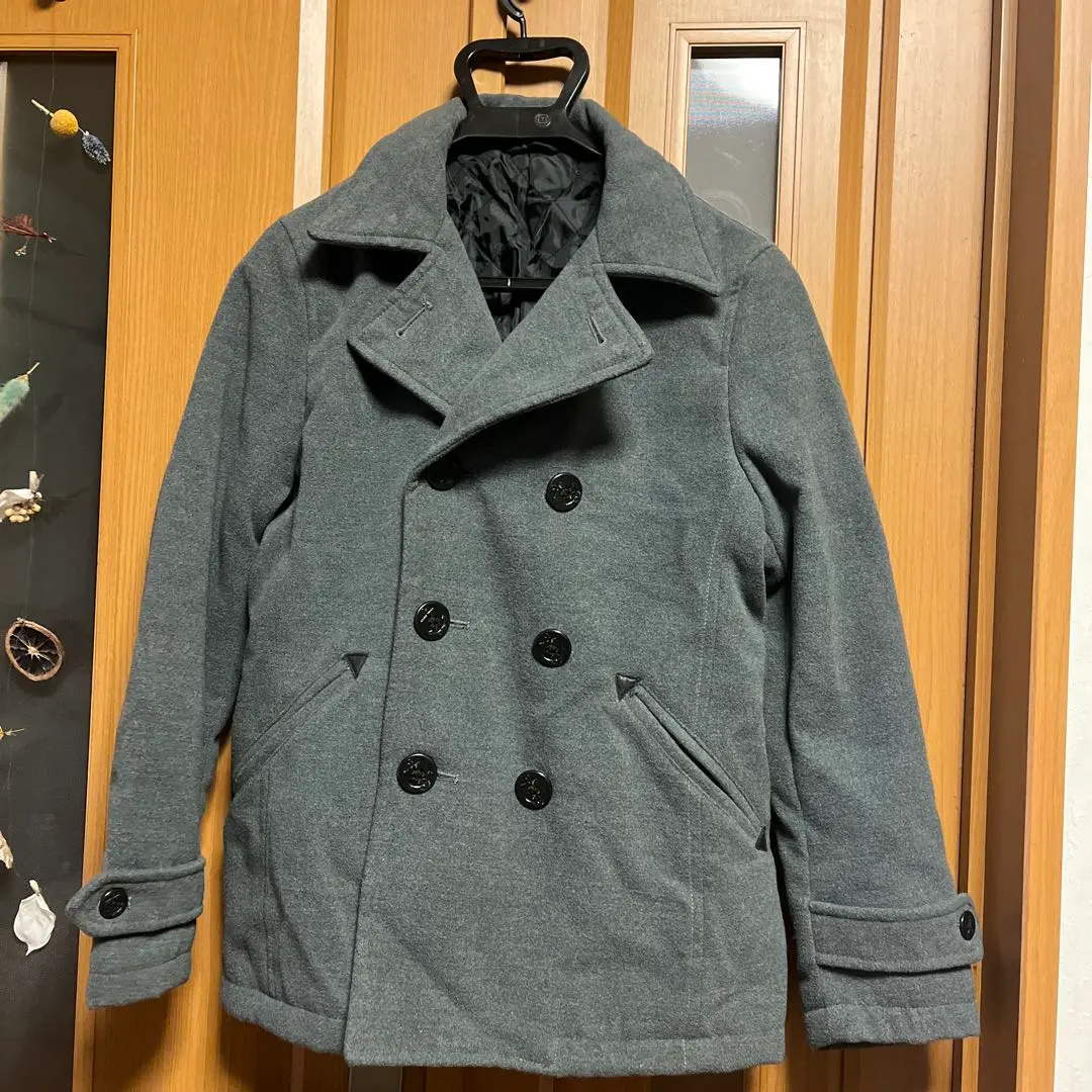 Thumbnail of Gray double-breasted coat