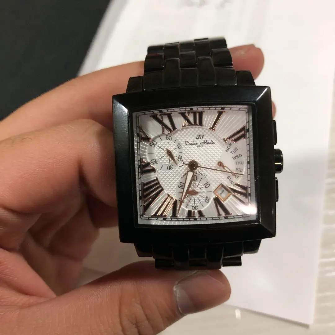 ドルチェメディオ　腕時計　新品 楽天市場】ドルチェ・メディオ メンズ腕時計 DM10011-IPBKSV