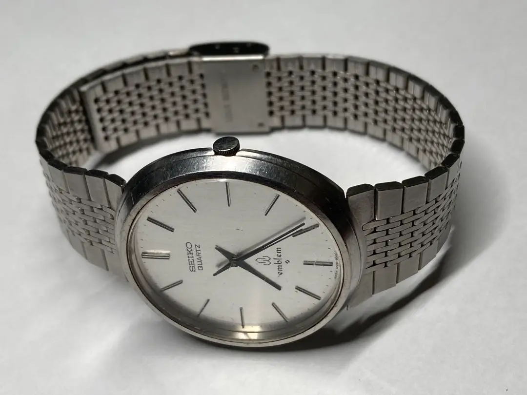 希少 稼動品 腕時計　SEIKO　セイコー　エンブレム　シルバー　自動巻き 1976年製 希少ヴィンテージ/稼働]SEIKO セイコー emblem