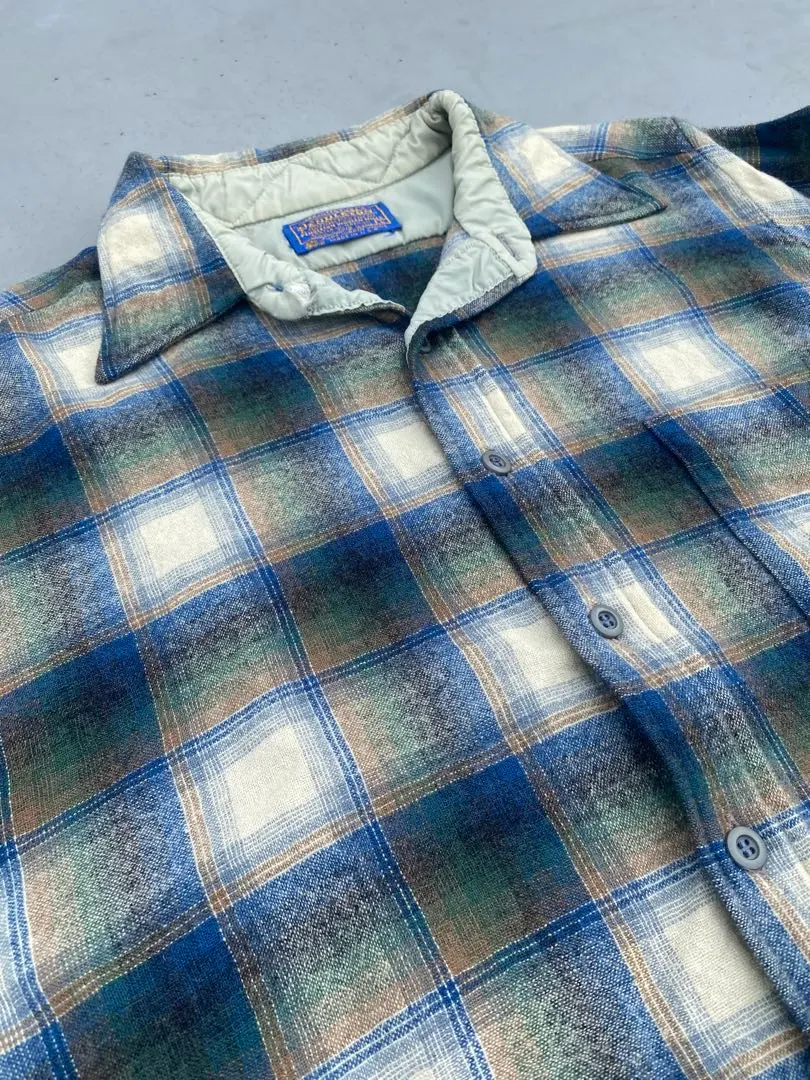 70年代 Pendleton 格紋法蘭絨襯衫 陰影格紋 的縮圖