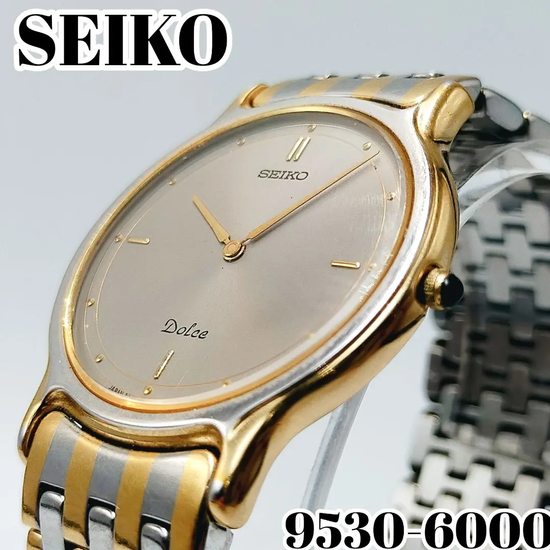 215-6綺麗 SEIKO セイコー ドルチェ 腕時計 稼働 9530 5050 JA-1619| セイコー ドルチェ 6020-5930 PDP/SGP/SS 薄型クォーツ