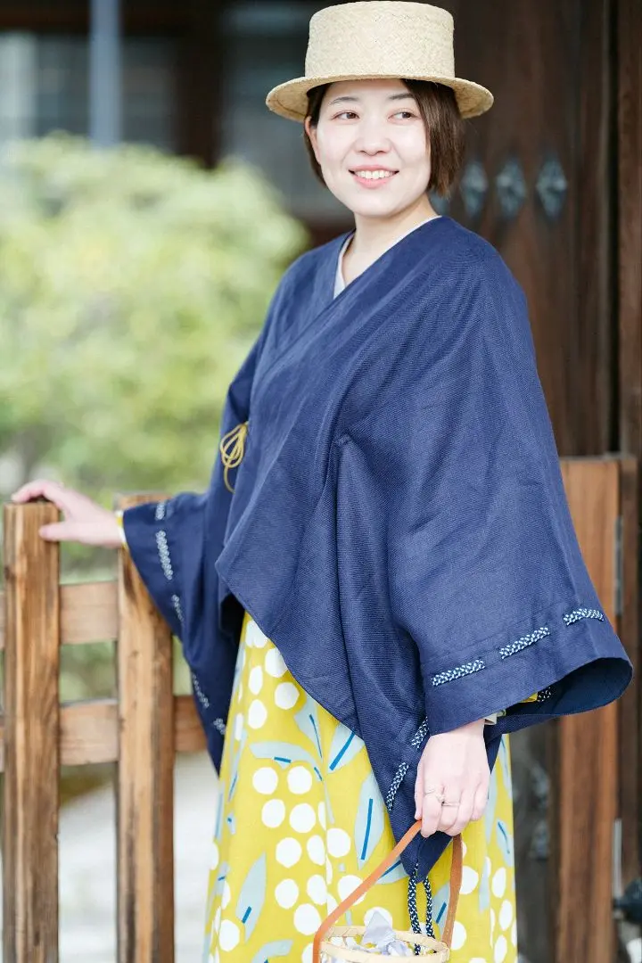 sou・sou 羽織　新品未使用　SOU・SOU　深紺 麻 小袖羽織（こそでばおり） 長丈（ながたけ）／濃紺（のうこん