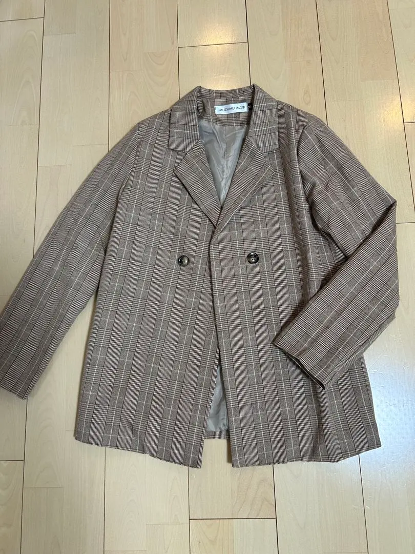 Thumbnail of Brown check tailored jacket