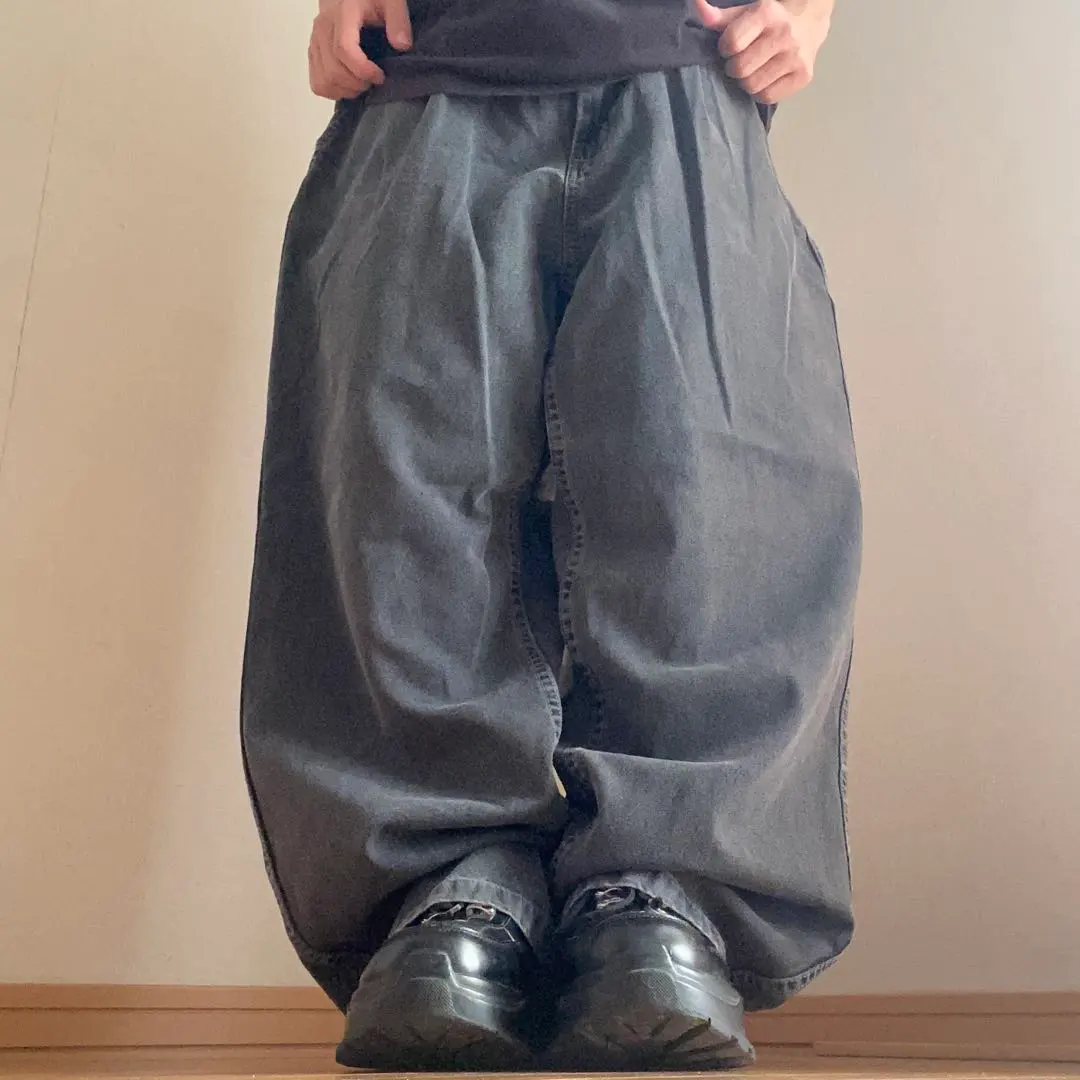 Thumbnail of 00s archive Extremely wide buggy denim pants y2k tech