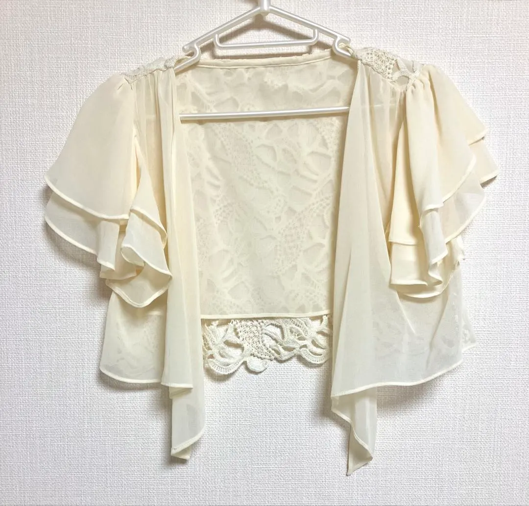 Thumbnail of AIMER Ivory Lace Chiffon Bolero - Wedding, Reception