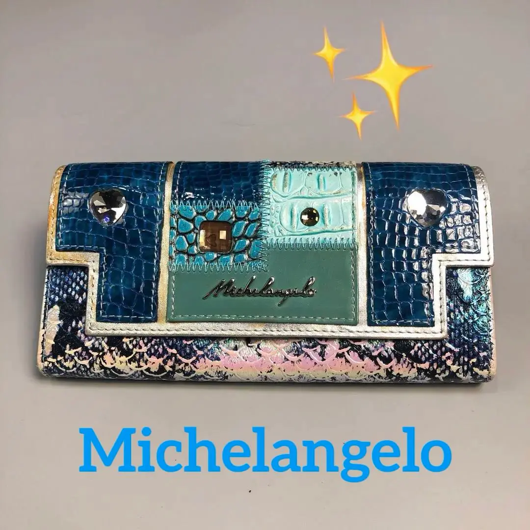 ミケランジェロ二つ折り財布美品✨ MICHELANGELO ミケランジェロ）MICHELANGELO ショート ラウンド ジップ 2