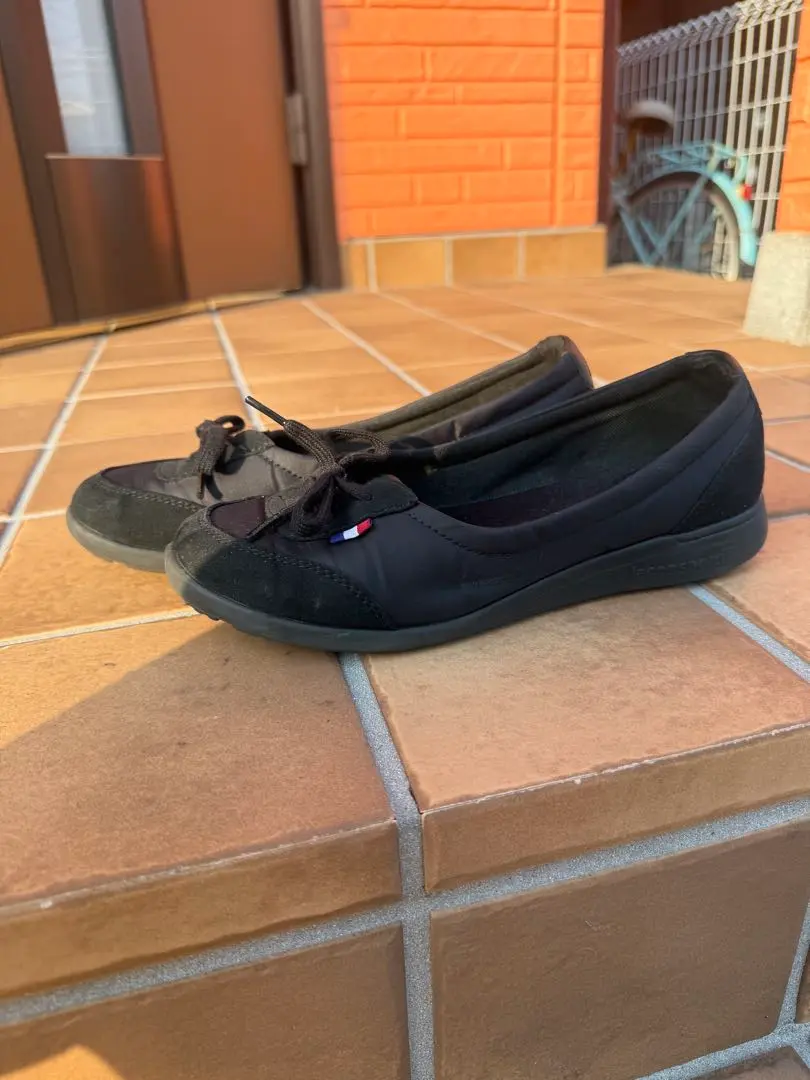 極美品✨ルコックスポルティフ　モンペリエ　バレエシューズ　パンプス 黒 24cm ルコックスポルティフ le coq sportif LCS モンペリエ パンプス