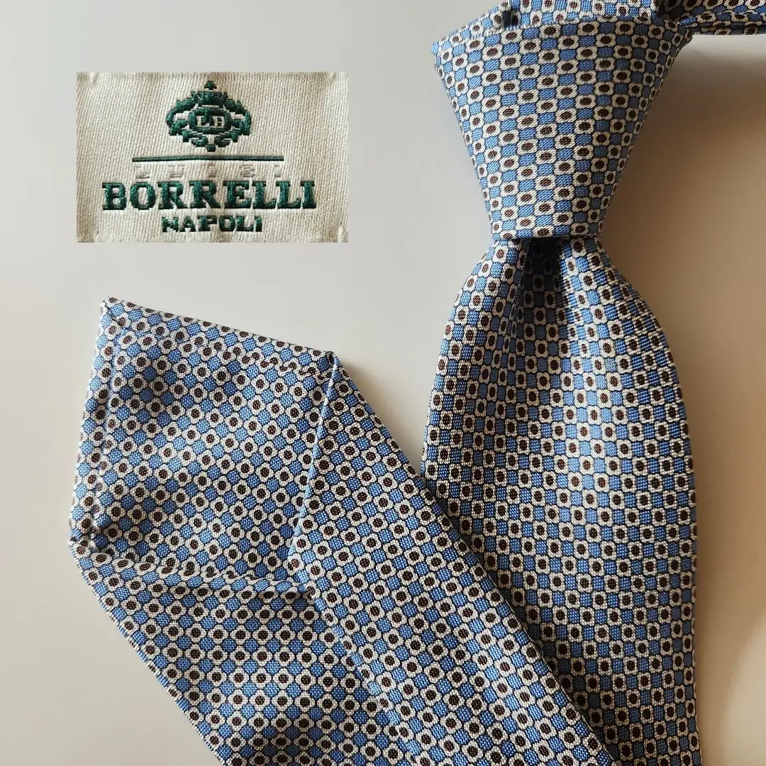 BORRELLI ネイビー 花柄 ネクタイ BORRELLI ネイビー 花柄 ネクタイ - メルカリ