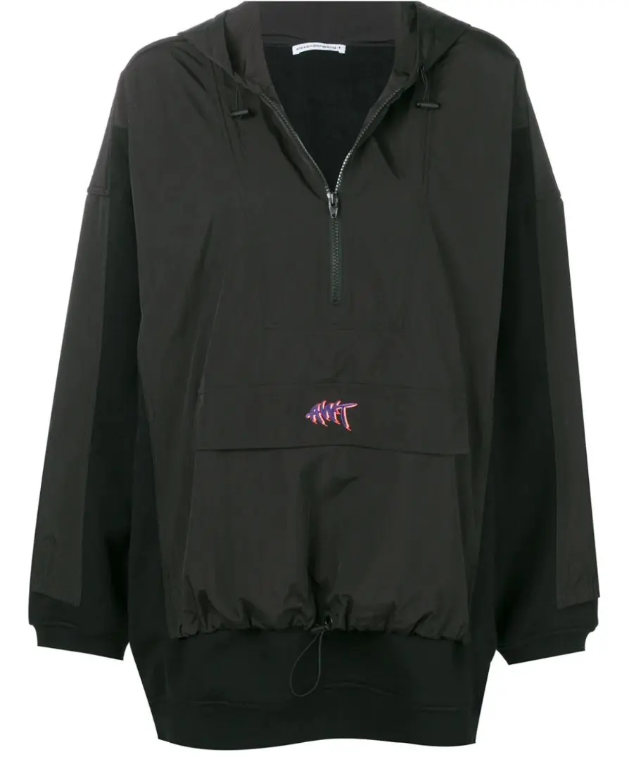 む*う様 ALEXANDER WANG 黒 ナイロンジャケット alexander wang - 【ラスト1点】 HALF ZIP TRACK JACKET IN