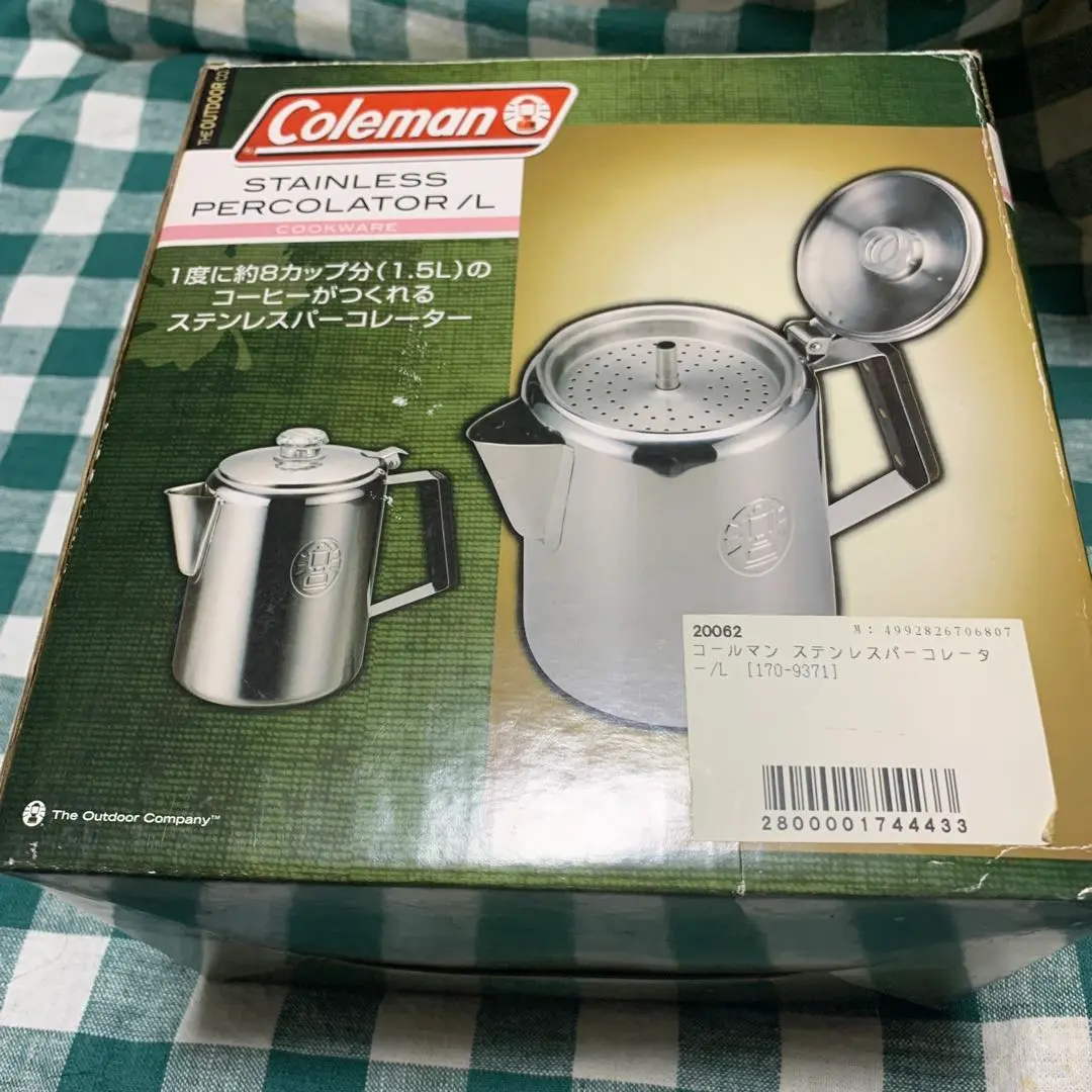 超美品⭐︎廃盤Coleman ステンレス コーヒー8杯分パーコレーター1.5L 超美品⭐︎廃盤Coleman ステンレス コーヒー8杯分パーコレーター1.5L