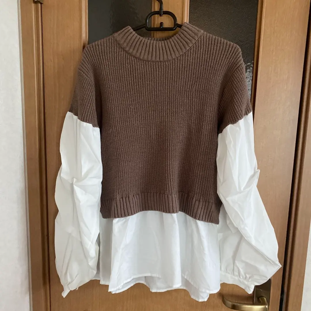 Thumbnail of Balloon sleeve knit shirt
