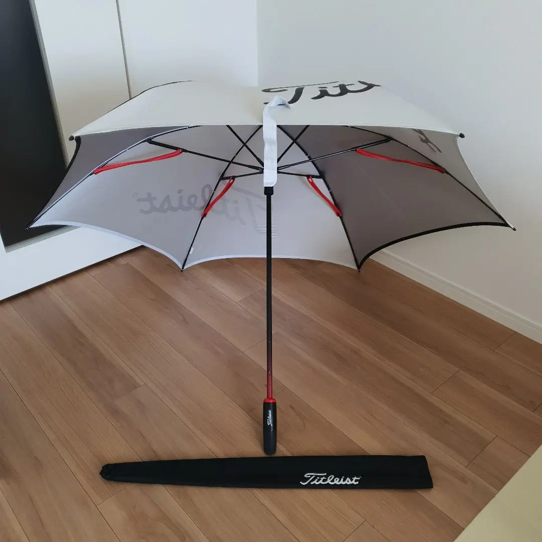 【未使用】タイトリスト　ゴルフ用大型ダブルキャノピー（防風）アンブレラ 未使用】タイトリスト ゴルフ用大型ダブルキャノピー（防風