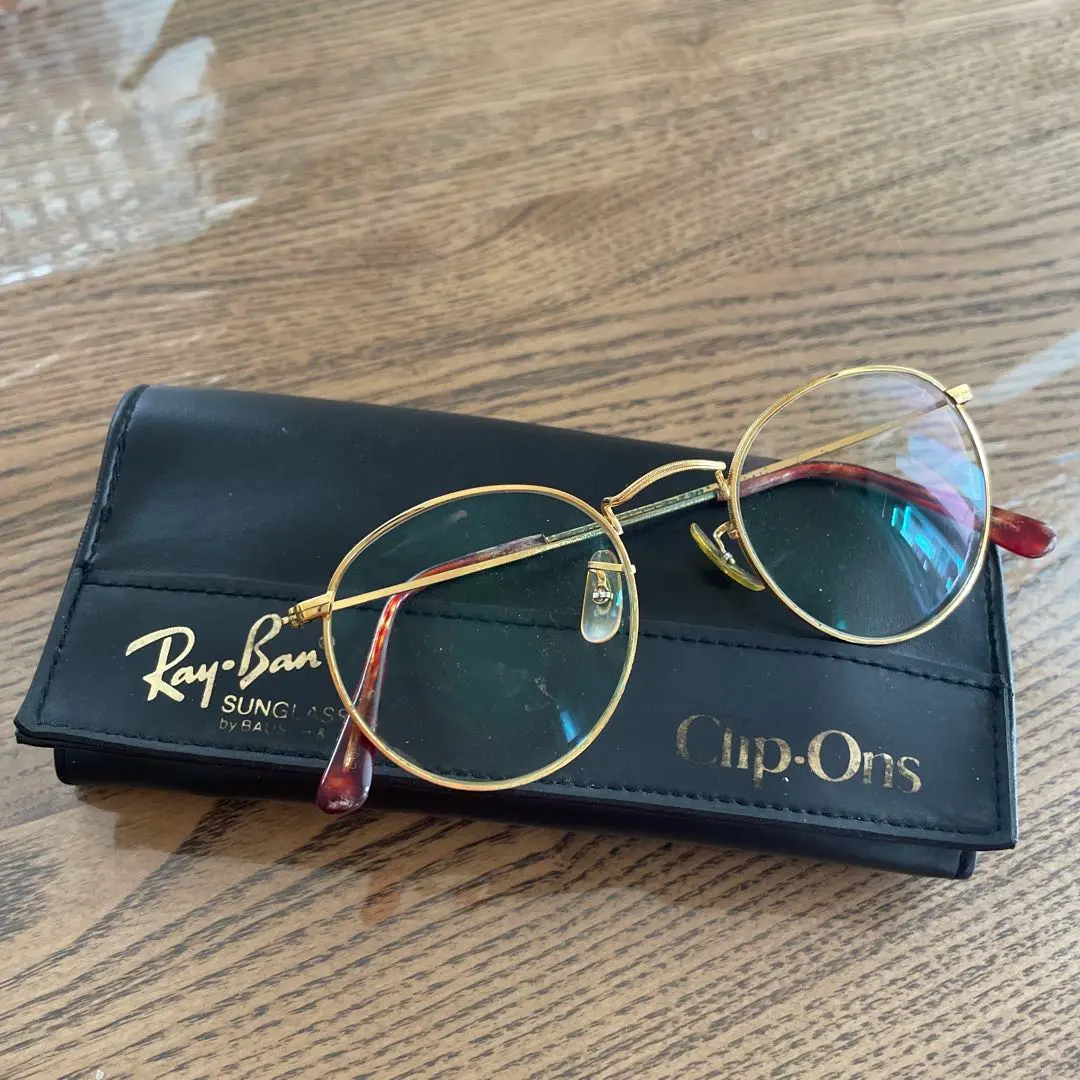 ヴィンテージ　Ray Ban レイバン　クリップオン　サングラス ヴィンテージレイバン］ クリップオン （メタル） ゴールド/G-15