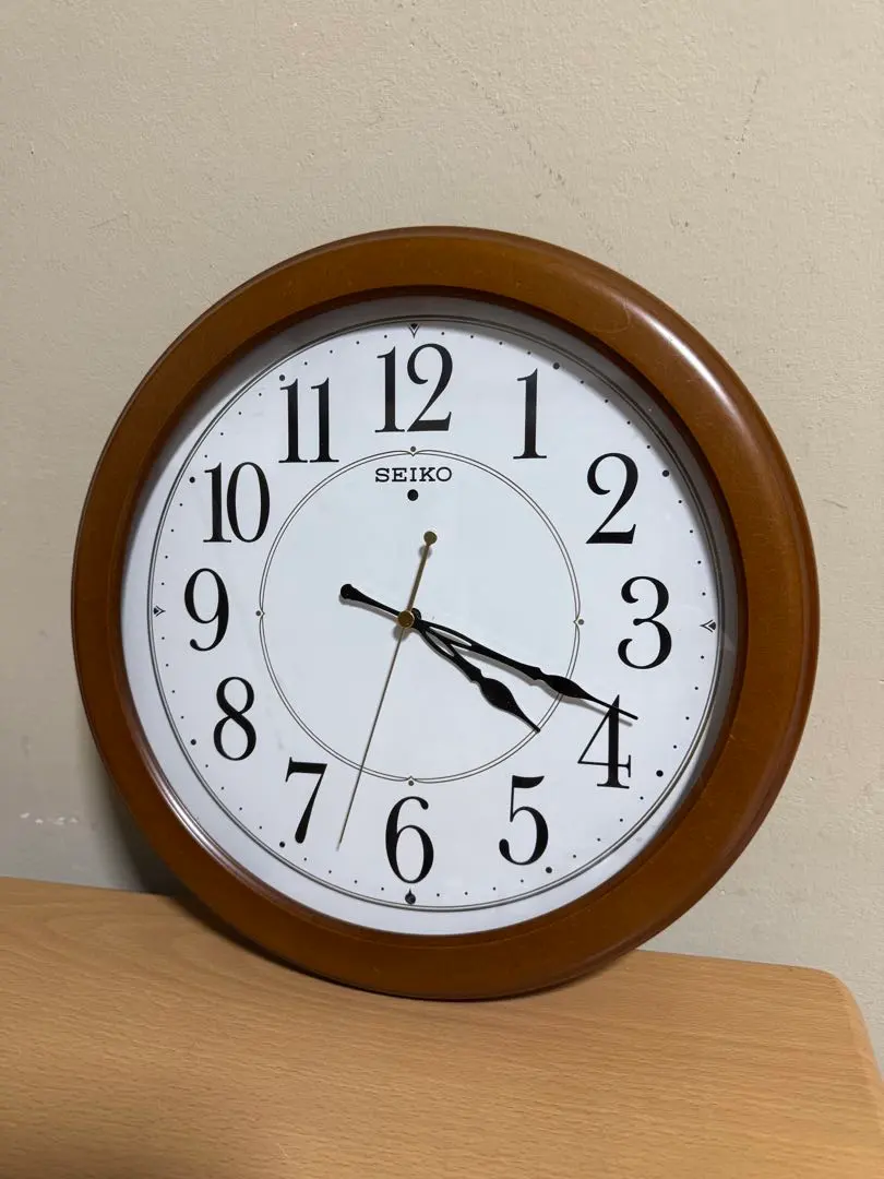 Thumbnail of SEIKO Wall Clock, Brown, Circular