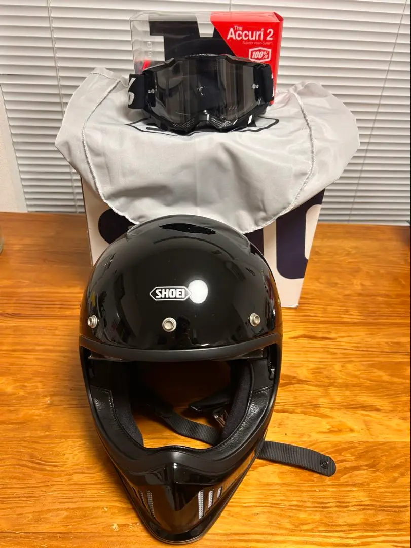 SHOEI EX-ZERO XLサイズ 100% BARSTOW ゴーグル付き SHOEIのEX-ZEROには Barstwoゴーグルで間違いない！ - GRIT