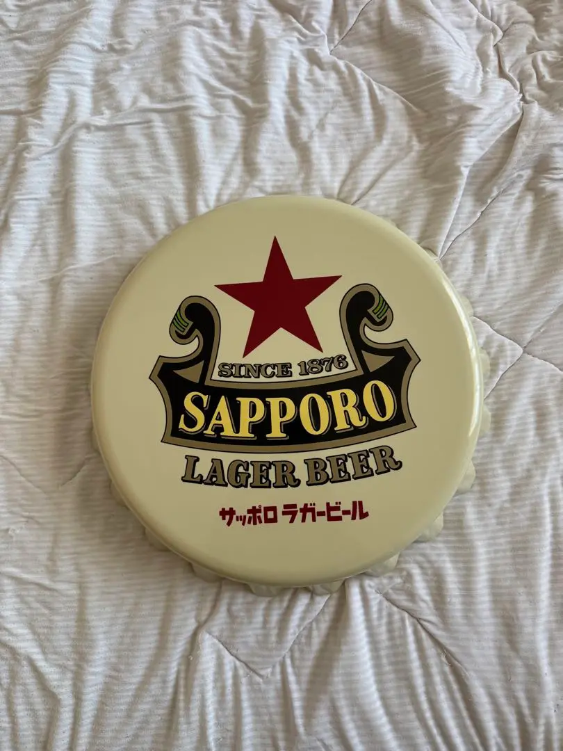 赤星　サッポロラガービール 非売品　王冠壁掛け看板と木製看板　セット売り　新品 Amazon.co.jp: サッポロラガービール 赤星 壁掛け王冠