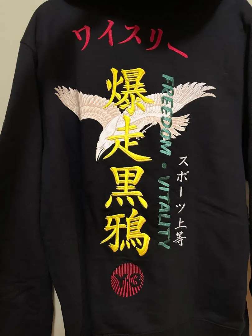 希少 Y-3 ヨウジヤマモト 爆走黒鴉 スウェット 刺繍 黒トレーナー Y-3 - ワイスリー 爆走黒鴉 パーカー Y-3 ヨウジヤマモトの通販