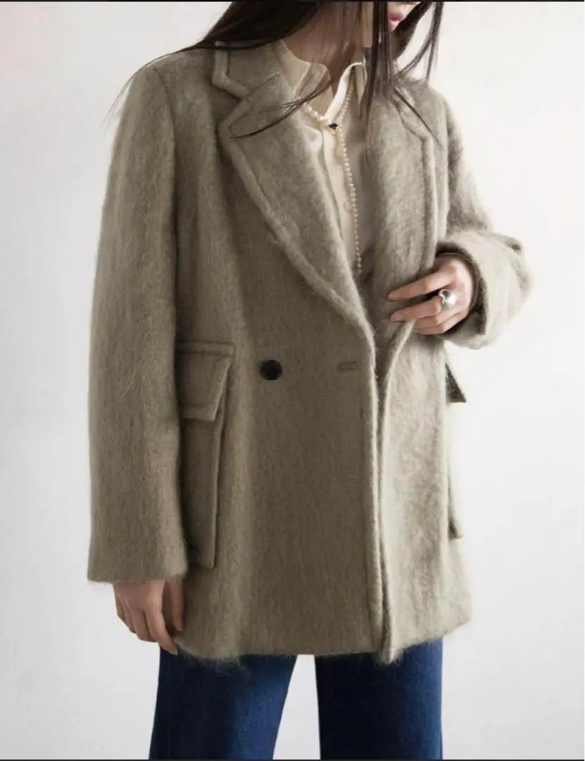 HYKE モヘアウールコート HYKE(ハイク) / 22AW/×Edition別注/モヘア混ウールコート/1