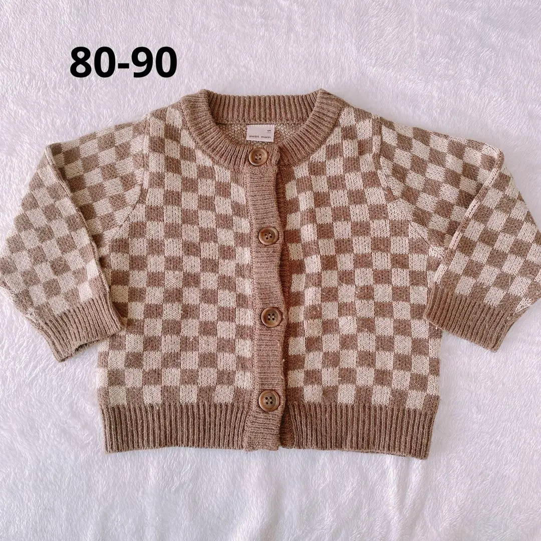 Thumbnail of petit main Checkered Cardigan S