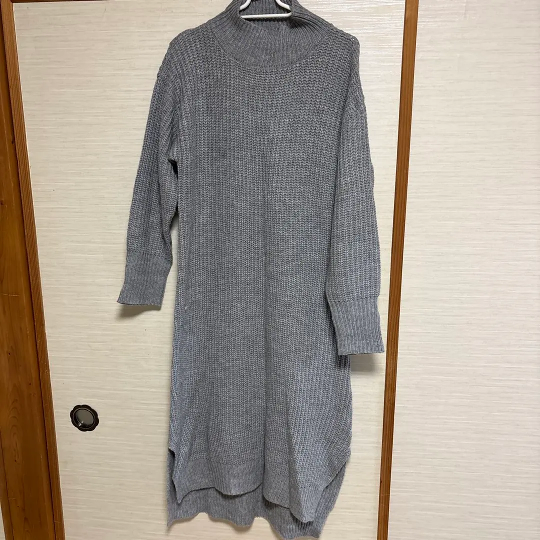 思夢樂 灰色 針織毛衣 連衣裙 M 碼 的縮圖
