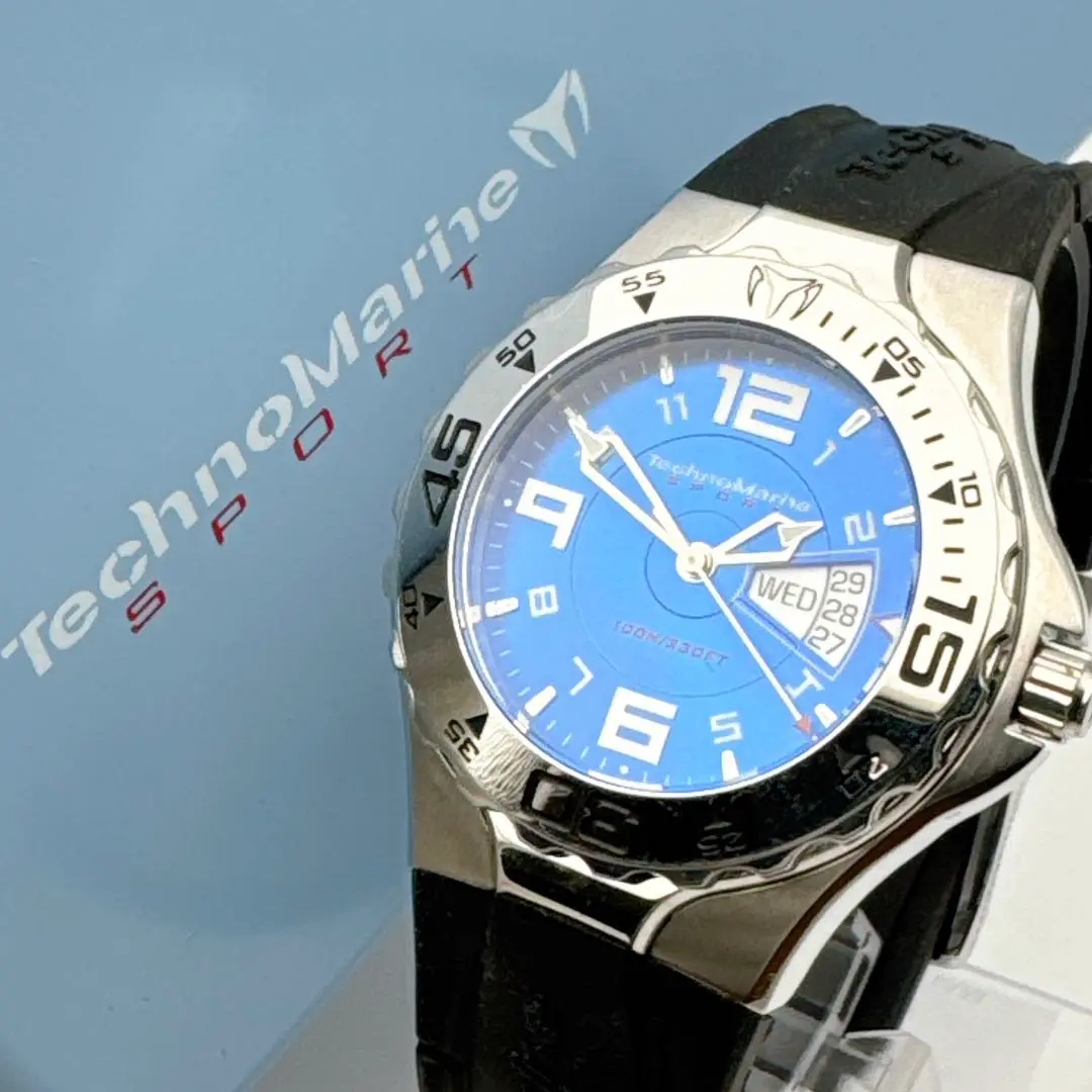 美品  TechnoMarine スポーツウブルーストラップ YACHT-Y12 時計