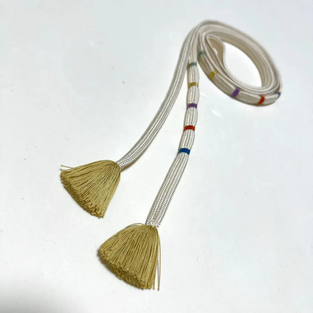 Thumbnail of MM9127 Japanese accessories obijime (decorative cord for obi) Anonymous delivery Komon (casual kimono) and Nagoya obi Cream 142cm