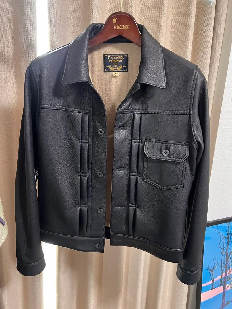 【試着のみ】Y'2 LEATHER　シングルライダース　サイズ38　牛革 試着のみ】Y2 LEATHER シングルライダース サイズ38 牛革