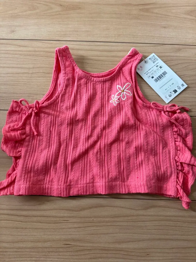 Thumbnail of New with tags ZARA Pink Floral Embroidered Tank Top 86