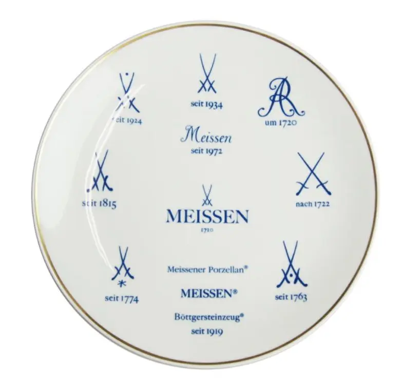 【中古・美品】MEISSEN マイセン 飾り皿 275周年 歴代マイセン双剣マ… 中古・美品】MEISSEN マイセン 飾り皿 275周年 歴代マイセン双剣