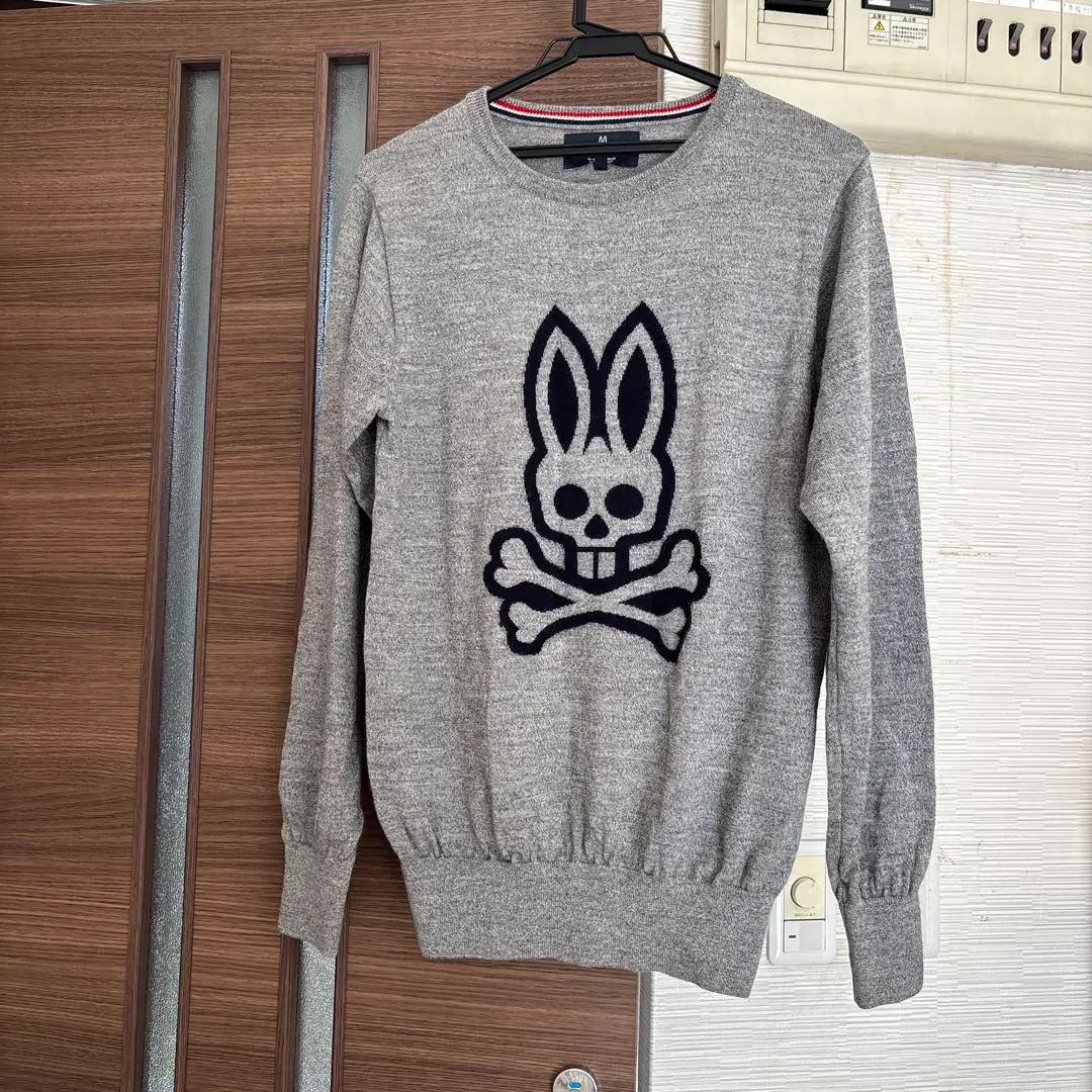【極美品】PsychoBunny (サイコバニー)セーター サイズL Psycho Bunny（サイコバニー）の「バニーロゴパターン