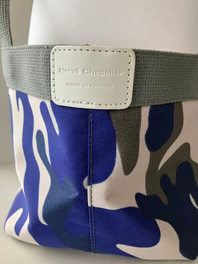 エルベシャプリエ　2884F カモフラージュ×グリ×ブルー エルベシャプリエ Herve Chapelier 2884F (ナイロンスクエア