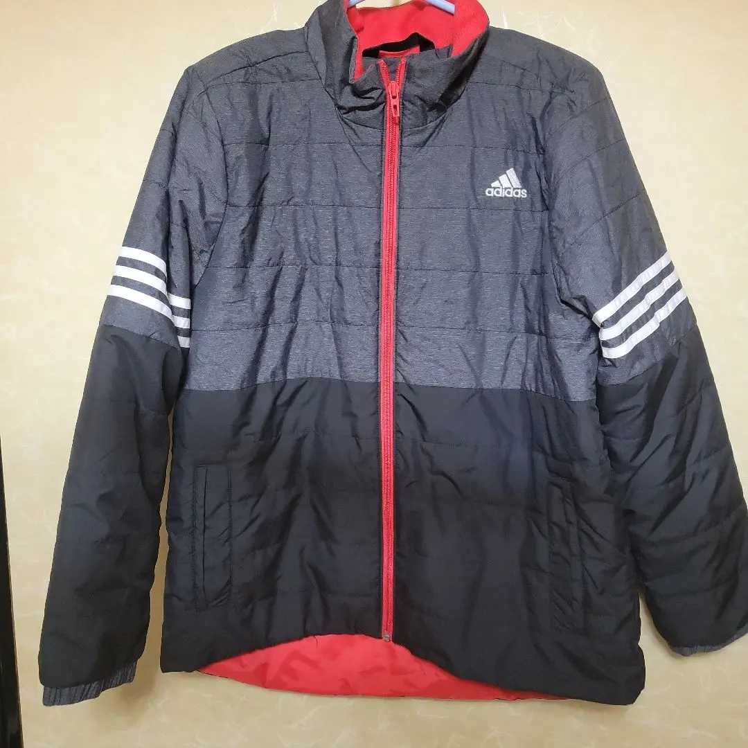 Thumbnail of Adidas padded jacket, size 160, black/red