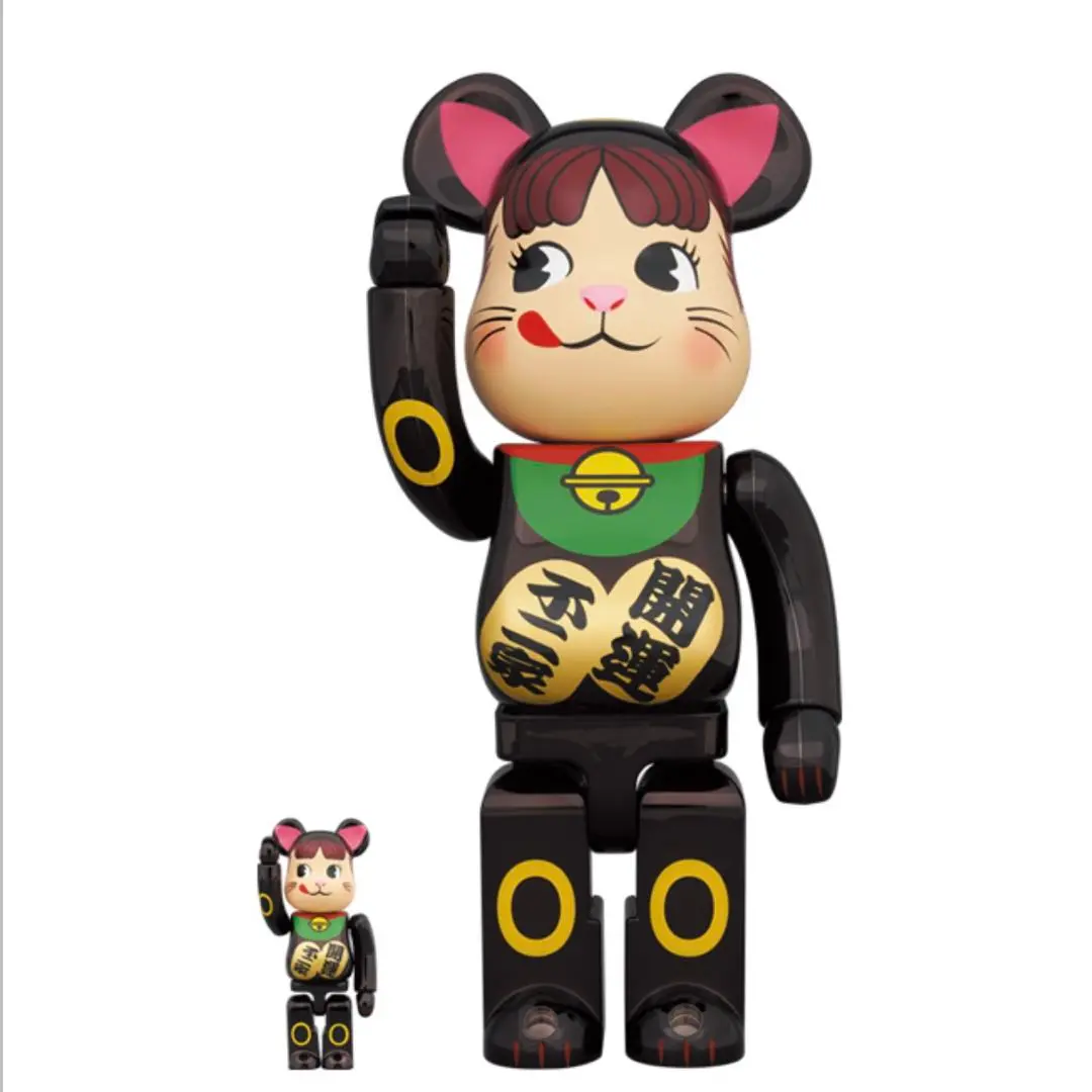 BE@RBRICK 招き猫 黒メッキ 発光 400％*1体 400% BE@RBRICK Maneki Neko Black Plating Luminous