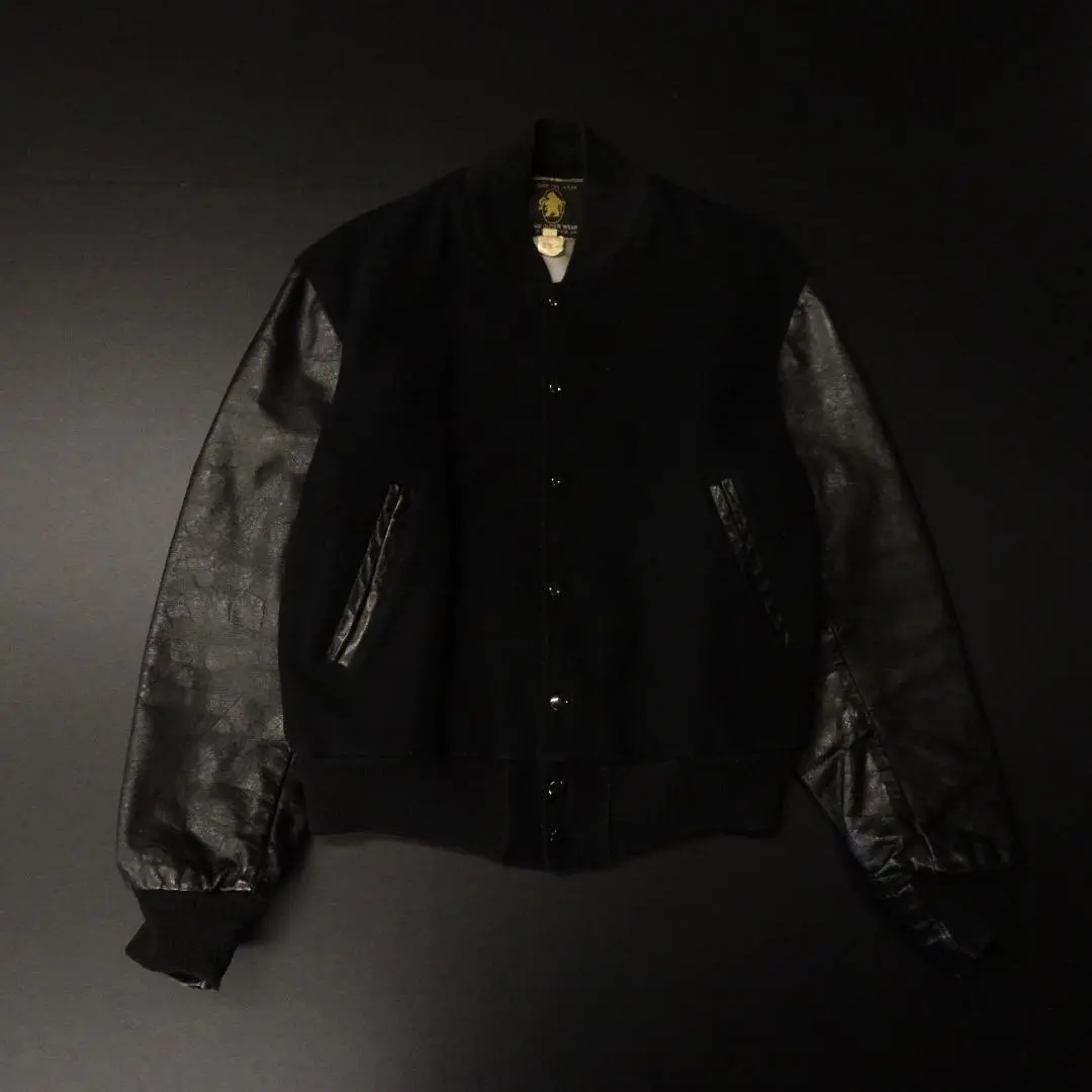 ひろ様限定GOLDEN BEARゴールデンベア オールレザージャケットスタジャン 90's Golden Bear ゴールデンベア クレイジー マルチ レザー
