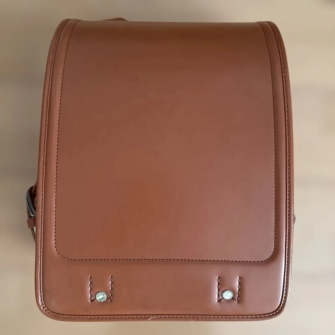 棕色 合成皮革 書包 附側袋 的縮圖
