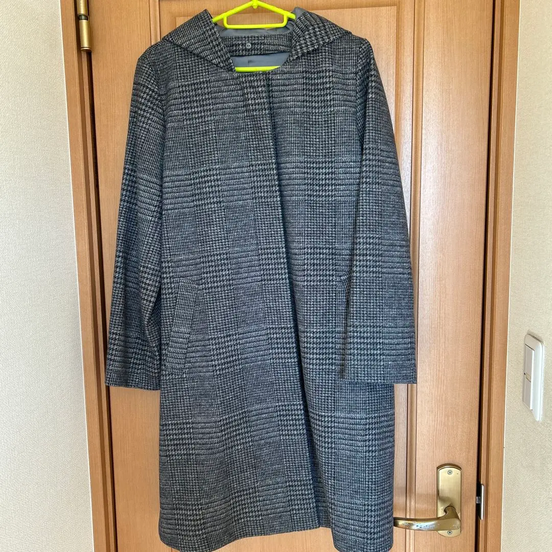 Thumbnail of GLOBAL WORK Checkered Hooded Long Coat