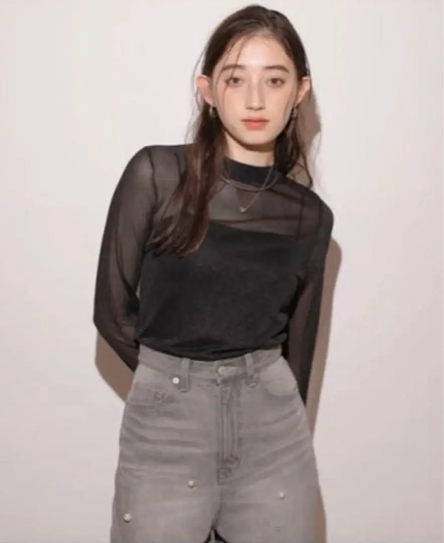 新品★Rirandtureの３ＷＡＹ長袖リブニット ★とっても便利な一枚 新品☆Rirandtureの3WAY長袖リブニット ☆とっても便利な一枚