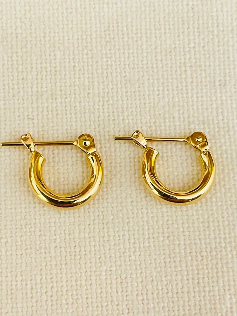 Thumbnail of K18 Gold Hoop Earrings 2x10