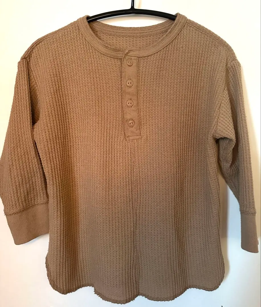 Thumbnail of Back Number Kids 110cm Waffle Henley Long Sleeve T-shirt