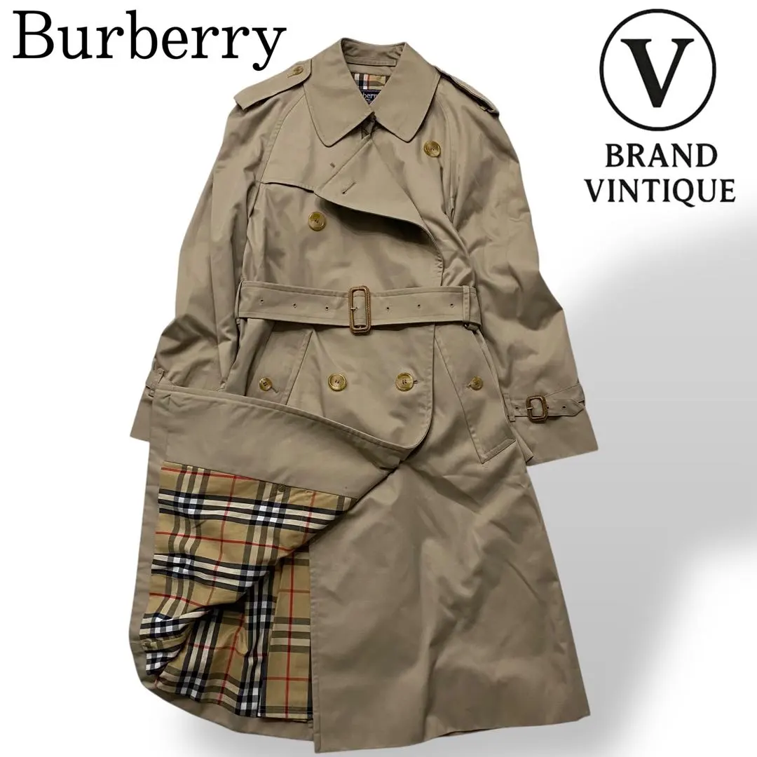 Thumbnail of Excellent Condition: Burberrys Trench Coat Long Length Nova Check Beige
