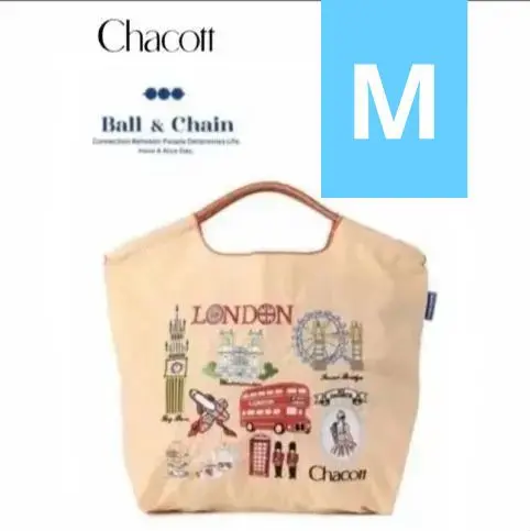ボールアンドチェーン チャコット　ベージュ　ロンドン　Mサイズ　新品未使用 CHACOTT - チャコット ボール&チェーン ロンドン柄 ピンクM新品