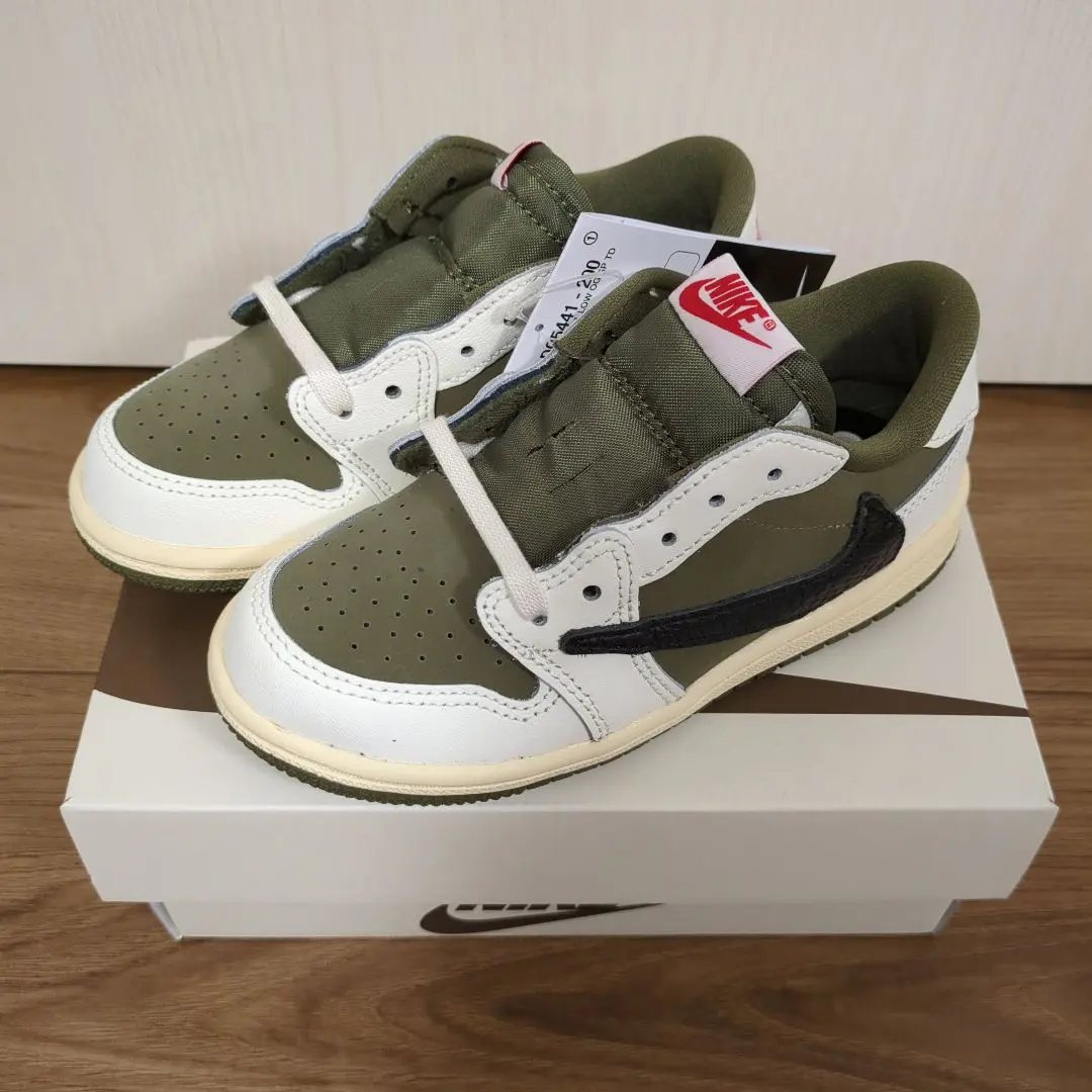 喬丹 1 LOW x Travis Scott 16cm 橄欖綠 的縮圖