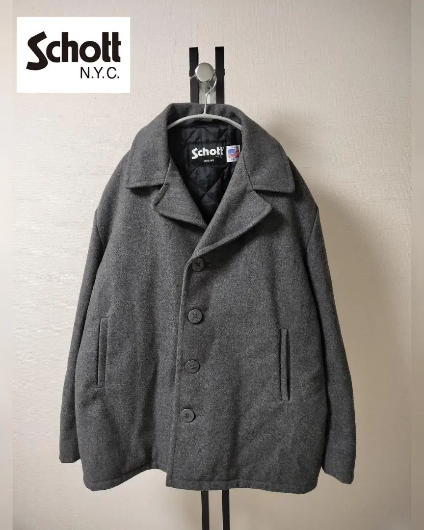 【美品✨】ショット シングル ピーコート 裏地 キルティング 灰 USA製 38 楽天市場】Schott ショット # 753US ショット ピーコート 日本