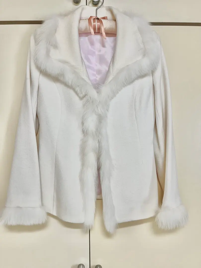 Thumbnail of Spring ♡ Mdeux ♡ Angora Blend FOX Fur Coat White size 38