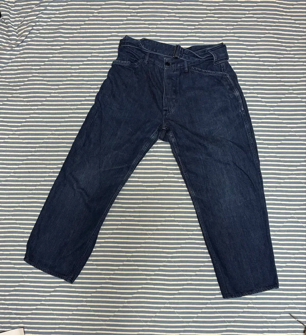 COMOLI ベルテッド　デニム SIZE 0 COMOLI (コモリ) デニム ベルテッドパンツ