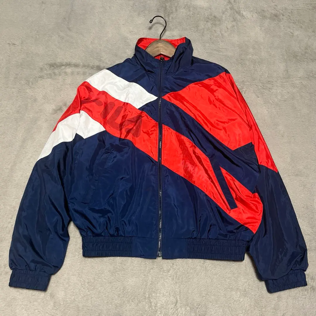 Thumbnail of Fila Jumper L Full Zip Navy Fleece-lined Nylon Jacket