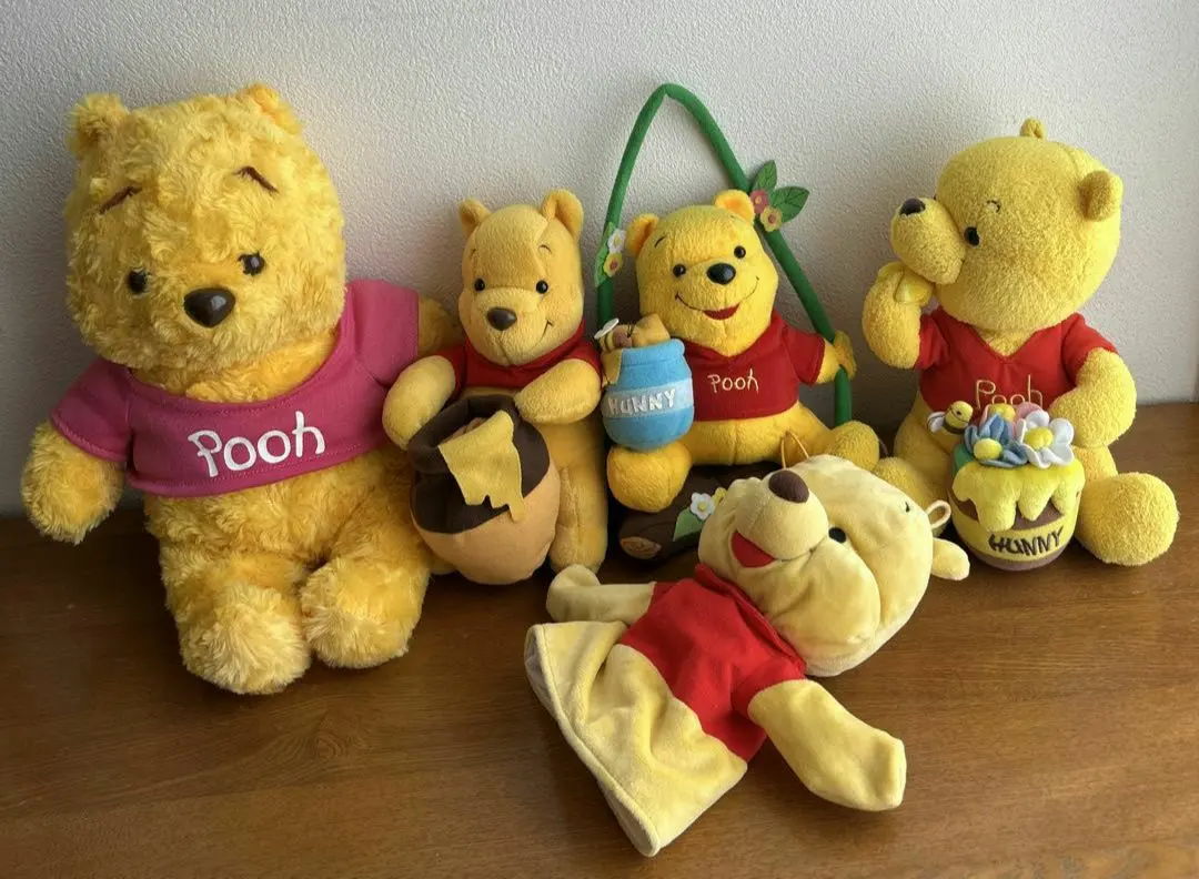 Thumbnail of Winnie the Pooh Plush Toys (4) and a Puppet (1) Set