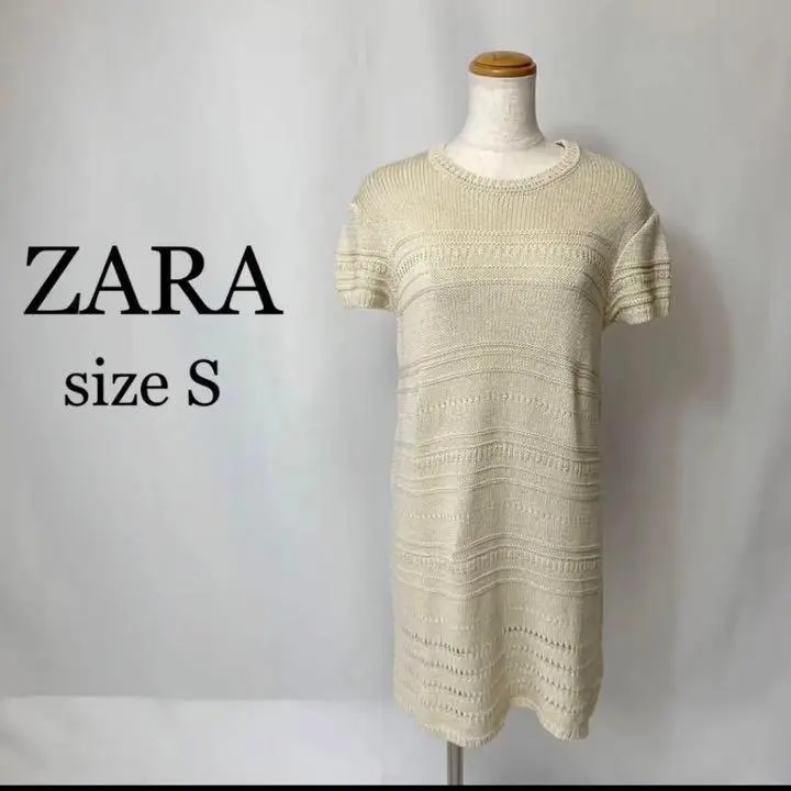 Thumbnail of ZARA Short Sleeve Openwork Knit Dress Spring Summer Autumn S