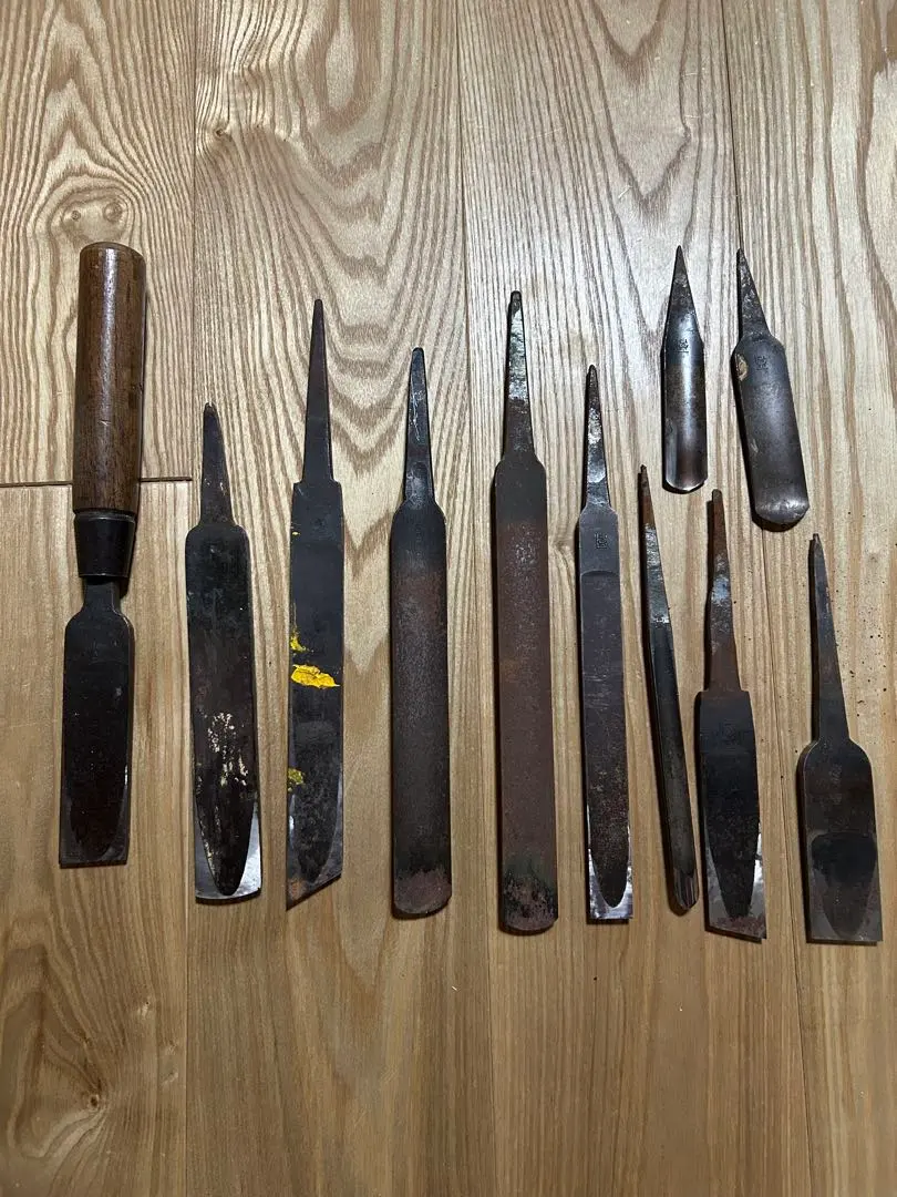 Thumbnail of Various Wood Carving Chisels: Kanetsune, Shigetada, Takamasa